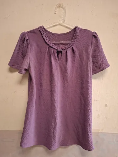 Camisa social feminina Lilás, tamanho G,