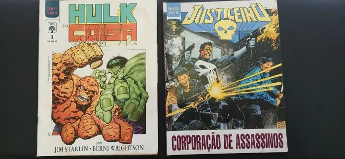 HULK E O COISA Nº 1 + JUSTICEIRO Nº 2 - GRAPHIC MARVEL ABRIL