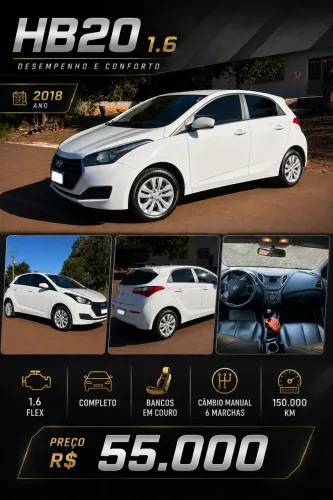 Hyundai HB20 C./c.plus/c.style 1.6 Flex 16V Mec. 2018