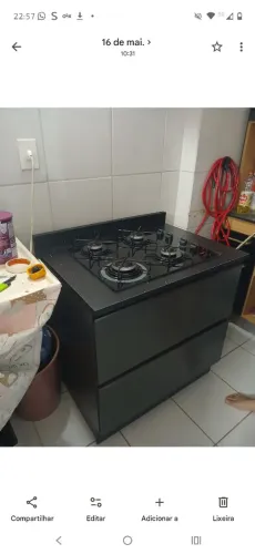 Fogão Cooktop+armário
