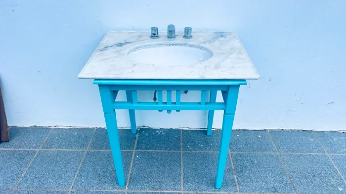 Pia lavabo com mesa de angelim