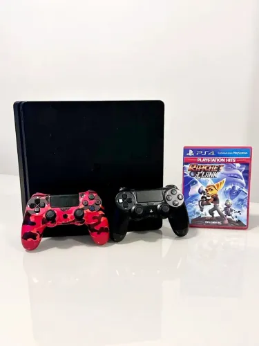 Playstation 4 Slim 1TB Completo! (Aceito Cartão)