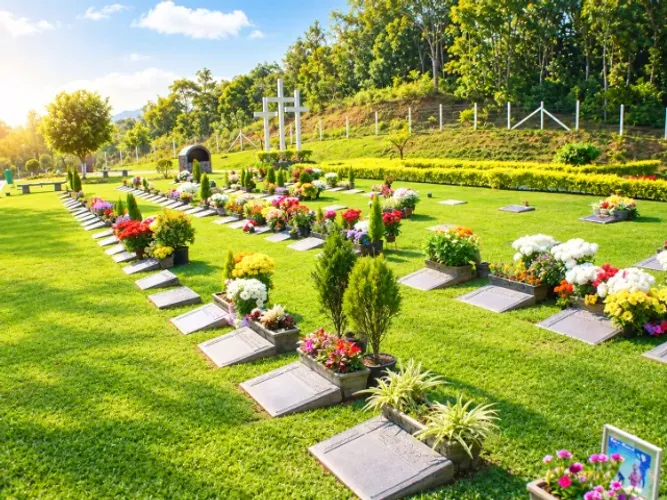 Jazigo em Área Nobre Perpétuo 2 Gavetas - Cemitério Jardim da Saudade (Portão)