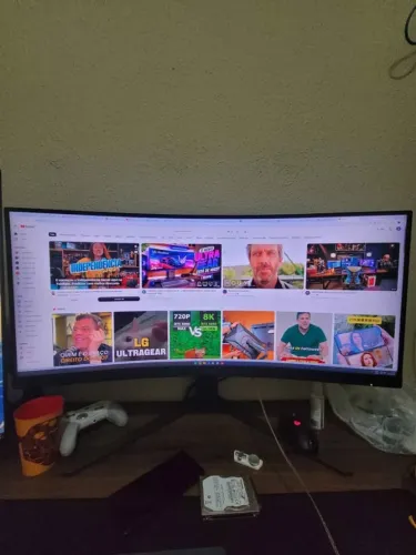 MONITOR GAMER AOC QHD 180hz ULTRAWIDE CURVO 34" 3440x1440 NOVO NA GARANTIA 11 MESES