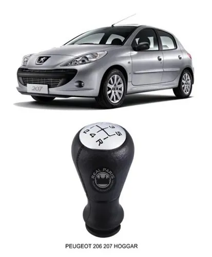 Manopla Bola Alavanca Câmbio Peugeot 206 207 Top Cromada