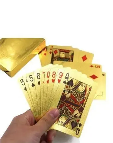 Baralho dourado prova d'água 