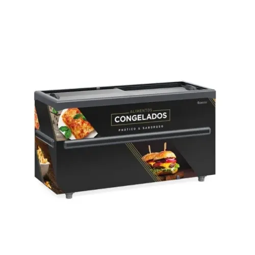 Expositor Ilha Congelados c/ iluminação Led Dupla Ação