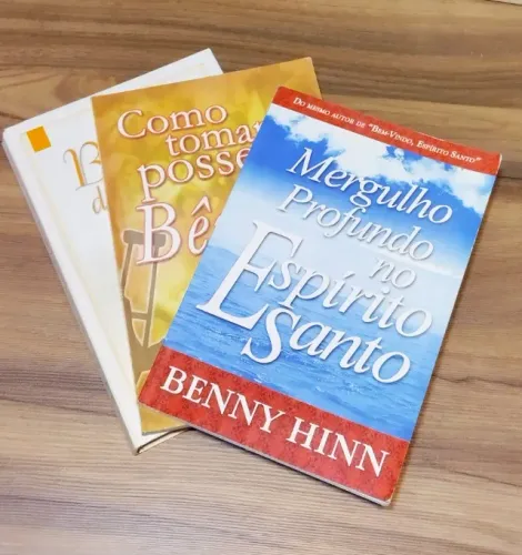 KIT VIDA ESPÍRITUAL SAUDÁVEL: 3 LIVROS: Mergulho profundo no Espírito Santo - Benny Hinn..