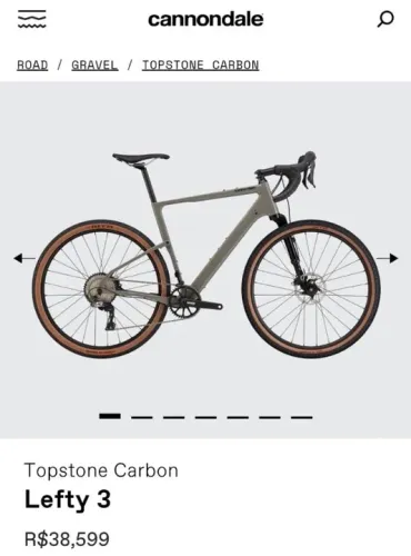 Bicicleta Gravel - cannondale topstone 3 carbon lefty