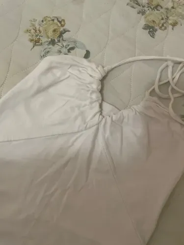 Vestido branco tecido encorpado