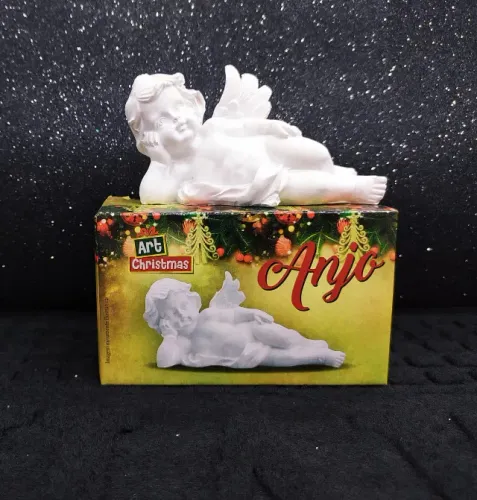 Resina Anjo Branco 10x7cm Zf5000