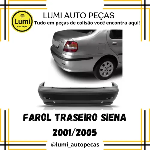 Parachoque Traseiro Siena Fire 2001/2005 - NOVO 