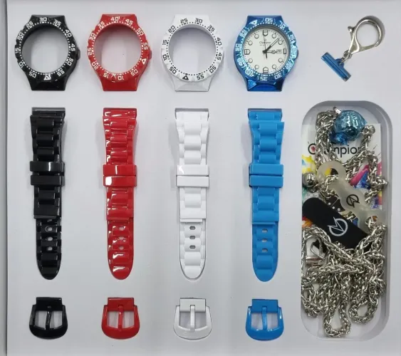 Kit Relógio Analógico troca Pulseira em Plástico - Champion