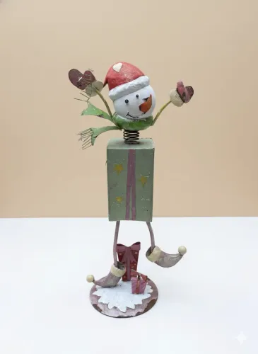 Enfeite de natal - Boneco de neve de ferro 50cm