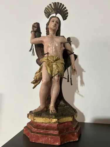 São Sebastião em madeira