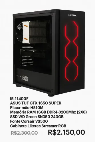 PC Gamer i5 11° Geração (Usado)