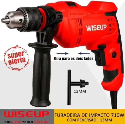 Furadeira de Impacto 710W com Reversão - 13MM profissional