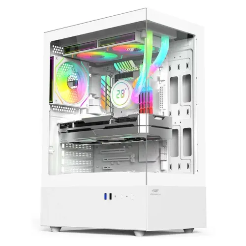 Gabinete Gamer C3Tech Aquarius MT-G860WH White *Sem Fan Led* - ATX, Micro-ATX - WZetta