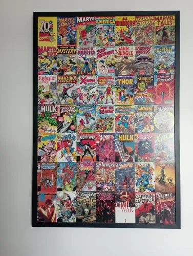 Quadro Marvel 70 anos