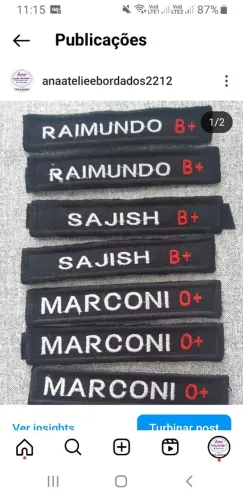 Tag bordadas personalizadas para roupas