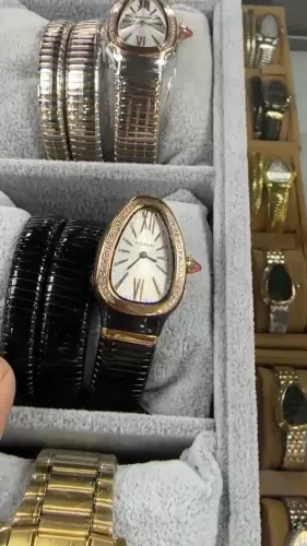 Relogio serpenti black bvlgari 2 voltas