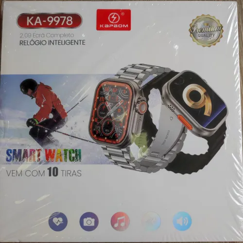 Smartwatch KA-9978 - Tela Completa 2.09 - 10 Pulseiras