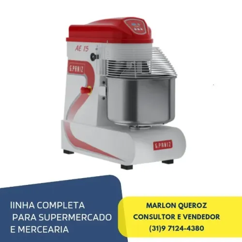 Amassadeira Espiral 25 Quilos G-Paniz 220v