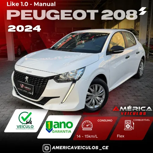 Peugeot 208 2024 - Like - 1 ano de garantia