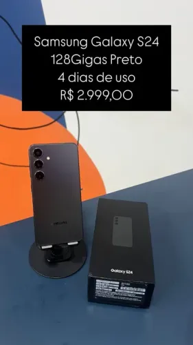 Samsung Galaxy S24 128GB Preto 4 Dias de uso R$ 2.999,00 | Loja Física |