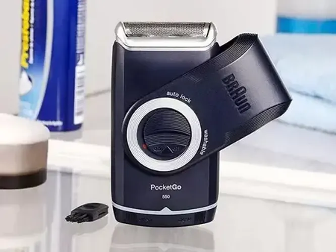Barbeador Braun PocketGo 550 - Usado em bom estado - Detalhe - Baixei o valor