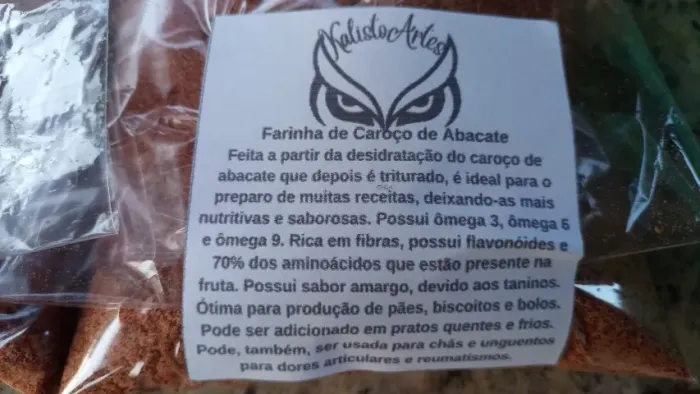Farinha de caroço de abacate.