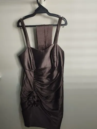 Vestido Festa Marrom Elegante
