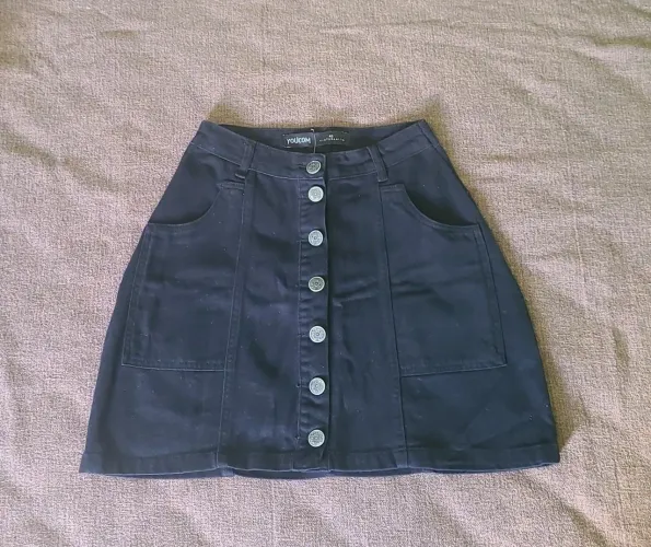 Saia Jeans Botões Youcom