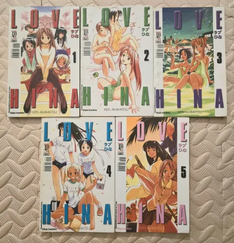 Manga Love Hina. Coleção do 1 a 5 