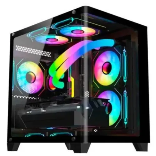 Gabinete Gamer Hayom GB1798, Mid Tower, mATX/mITX, 4x Fans RGB, Lateral e Frente em Vidro