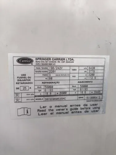 Condensadora 60.000 BTUs 220v