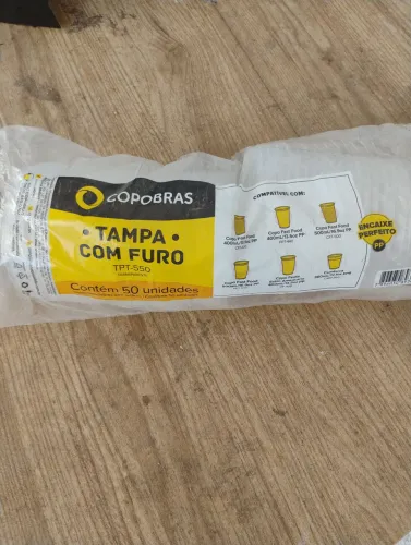 Tampa com furo - COPOBRAS - 100 unidades