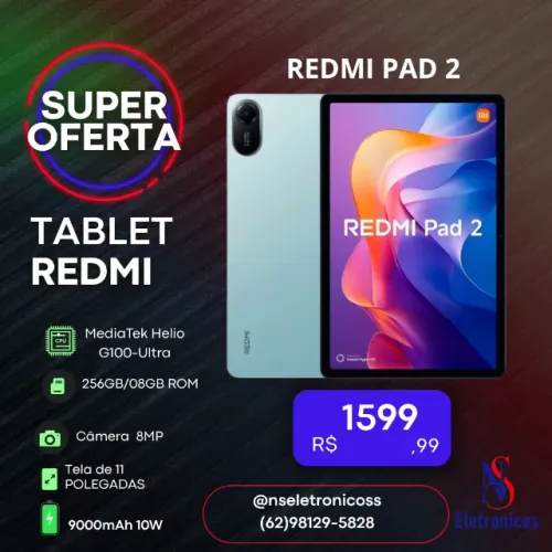 Tablet-Xiaomi Pad 2 8gb RAM 256GB armazenamento Tela 11" Full HD Cinza Xiaomi