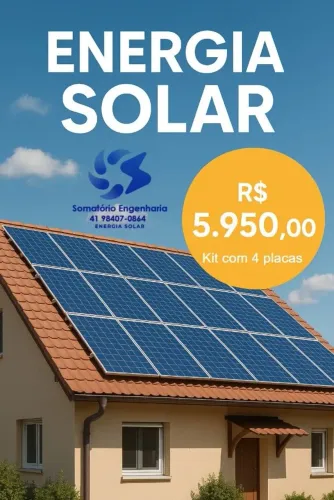 Energia Solar Placa Módulo Fotovoltaico