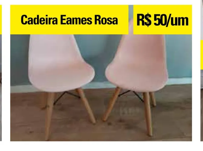 Cadeiras Eames Rosa infantil - R$ 50/um