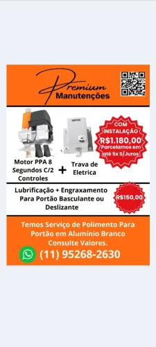 Motor PPA 8 Segundos C/2 Controles + Trava Elétrica