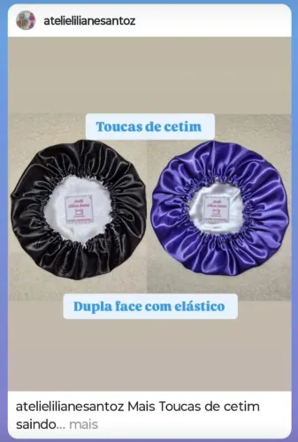 Toucas de Cetim Dupla Face - Para Dormir ou por baixo capacete