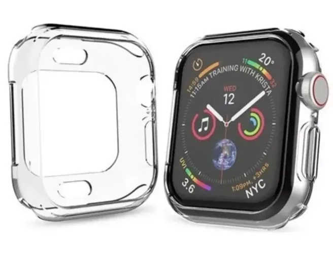Capa Case Aberta Para Smartwatch De 44mm E 49mm TPU Transparente