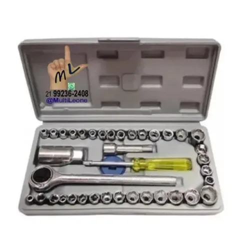 Kit Completo jogo de Catraca + Soquetes 40 Peças