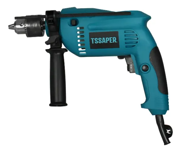 Furadeira De Impacto 600w Mandril 13mm Elétrica Para Madeira Azul-petróleo 60hz