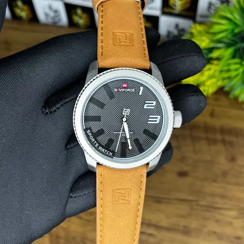 Relógio Masculino Naviforce Pulseira Couro