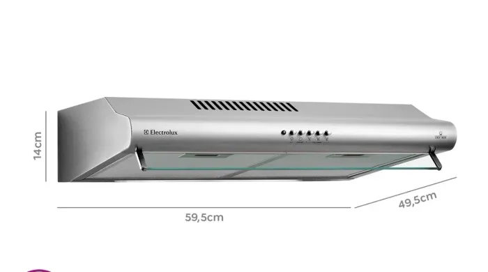 Depurador de ar inox Electrolux 60 cm 4 bocas com 3 velocidades 