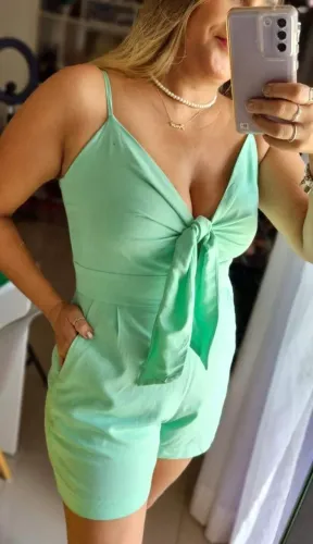 Macaquinho casual verde claro P