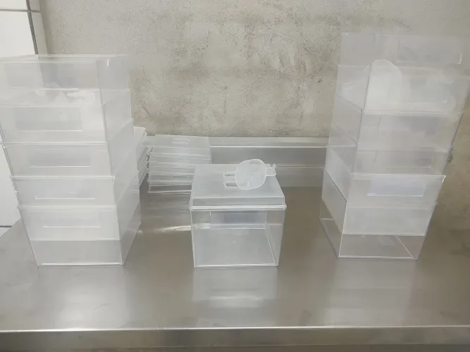 Lote de Potes Organizadores de Cozinha de 3,3L - 12 peças com tampas e conchas