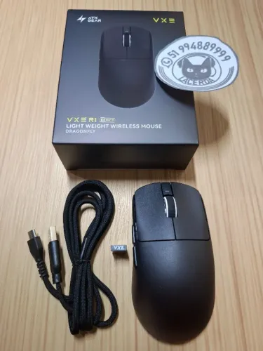 Mouse Sem Fio ATK VXE Dragonfly R1 Starlight, PAW3395SE, Bluetooth, 2.4ghz, Com Fio [NOVO]